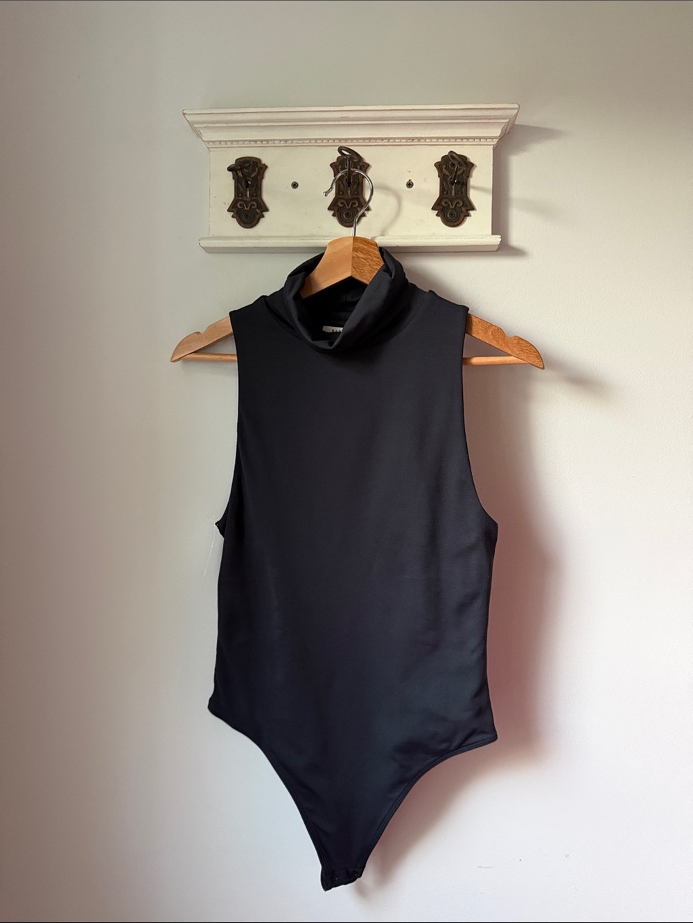 Aritza x Babaton Contour Thong Bodysuit Sleeveless Mock Neck - Black